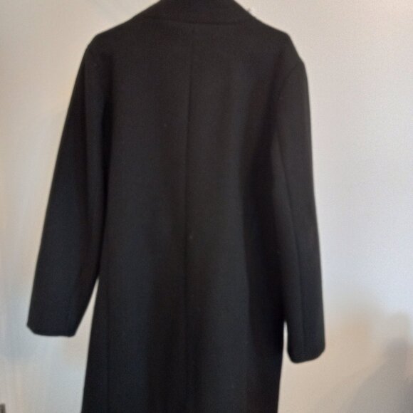 Time and Tru Women's Black Zip-Up Dress Coat - Picture 4 of 10